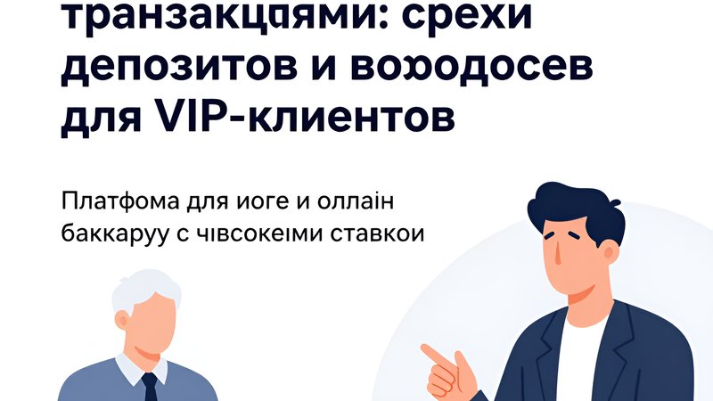 Современная иллюстрация процесса управления крупными транзакциями для VIP-клиентов платформы онлайн-баккары Russell's Store